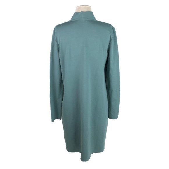 Cos M Medium Flared V Neck Dress Sage Green - Picture 4 of 8